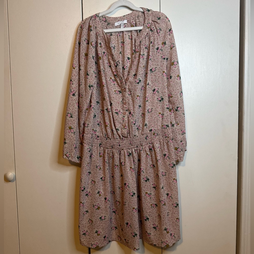 dELiA*s Pink Floral Long Sleeve Dress